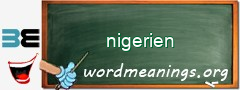 WordMeaning blackboard for nigerien